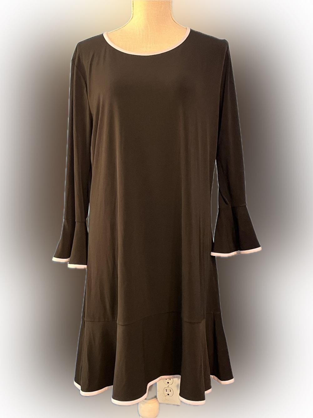 Michael Kors Black Trim Mini Dress Size XL Like New